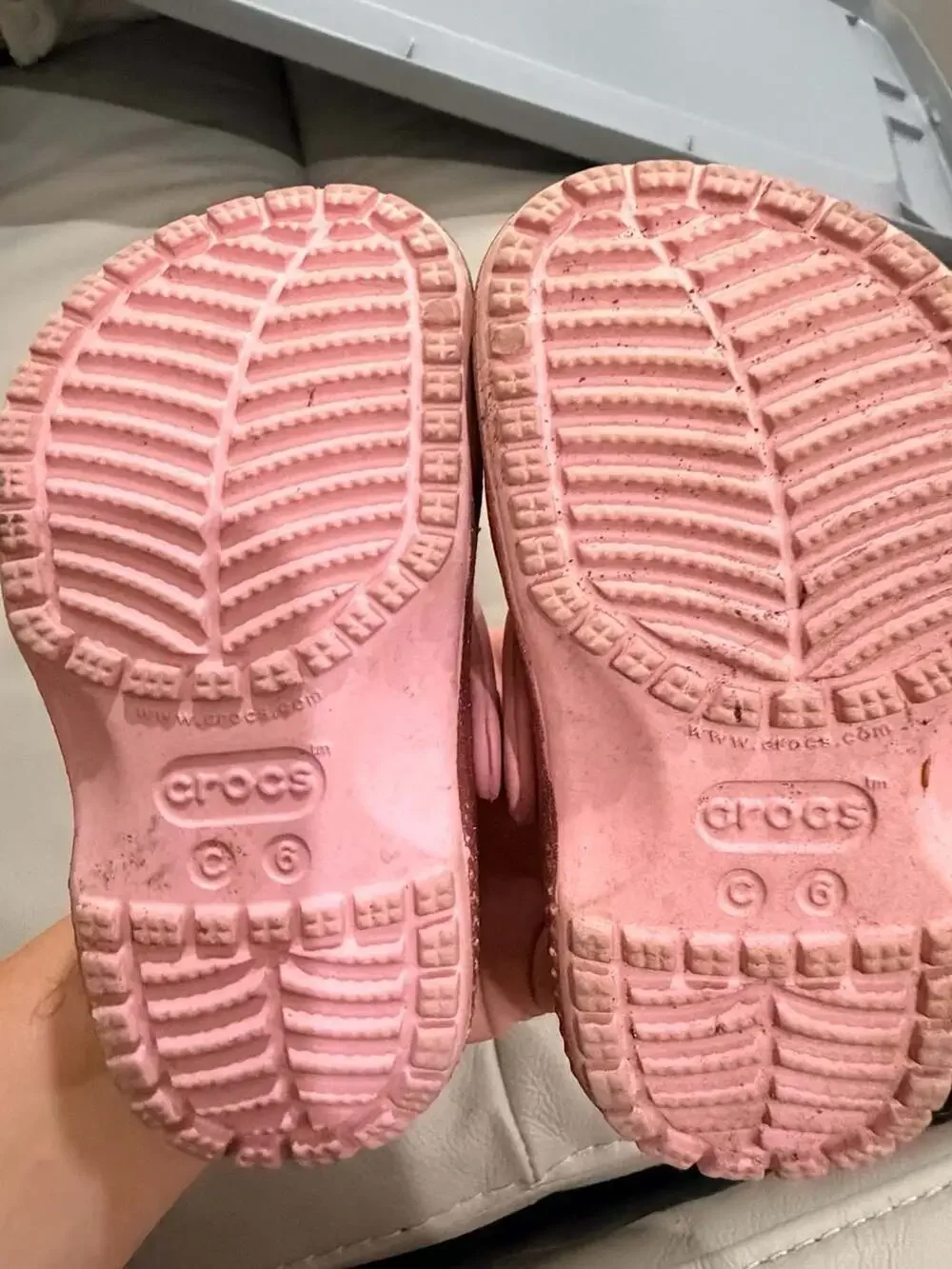 Crocs Classic Glitter Sparkle Clog Size 6c Pink